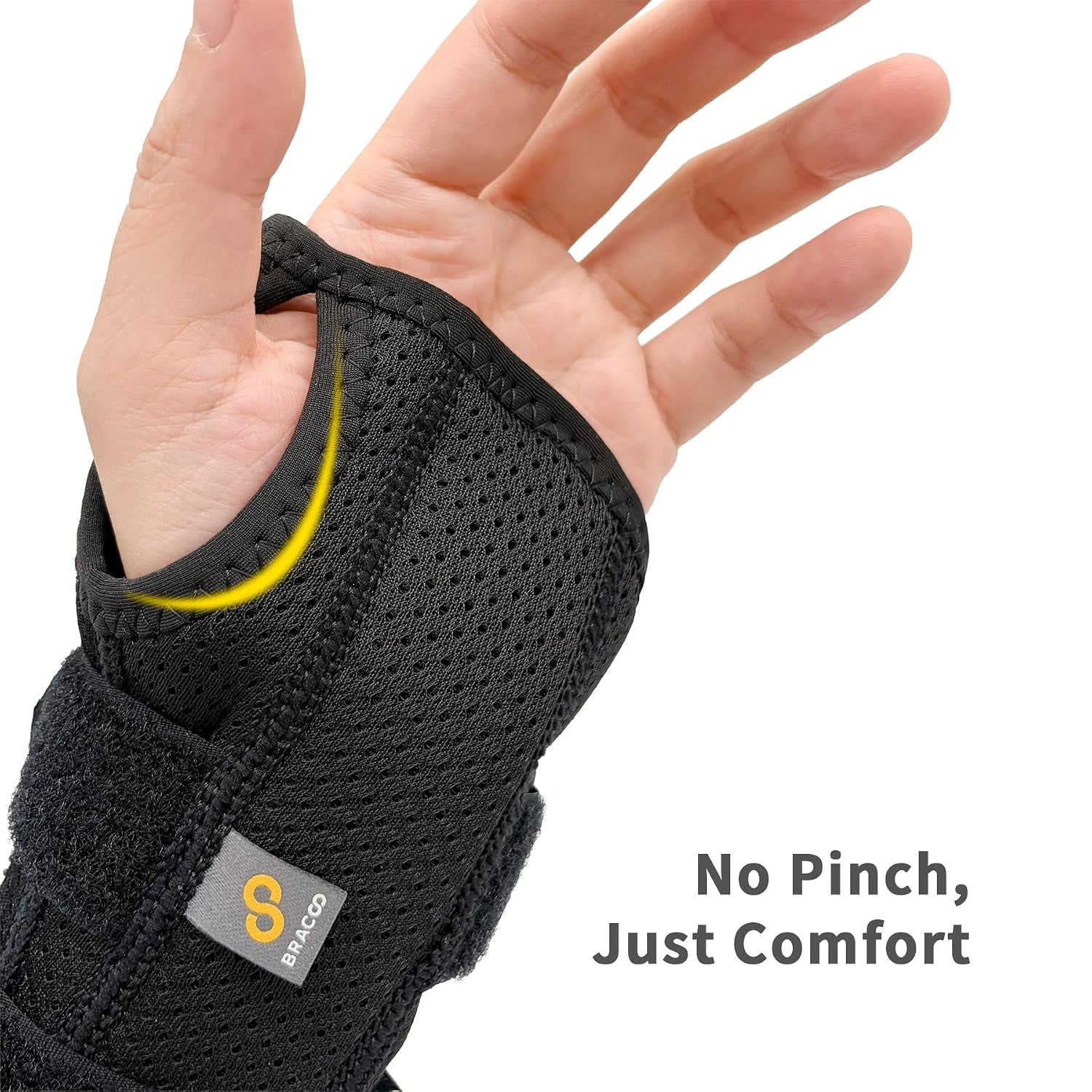 Wrist Brace for Carpal Tunnel with Wrist Splint | Adjustable Wrist Support Wrap for Right Left Hand, Hand Brace for Day & Night, for Arthritis, Tendonitis, Sprain, WB31