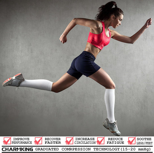 Compression Socks for Women & Men Circulation (3 Pairs) 15-20 Mmhg Is Best Support for Athletic Running Cycling